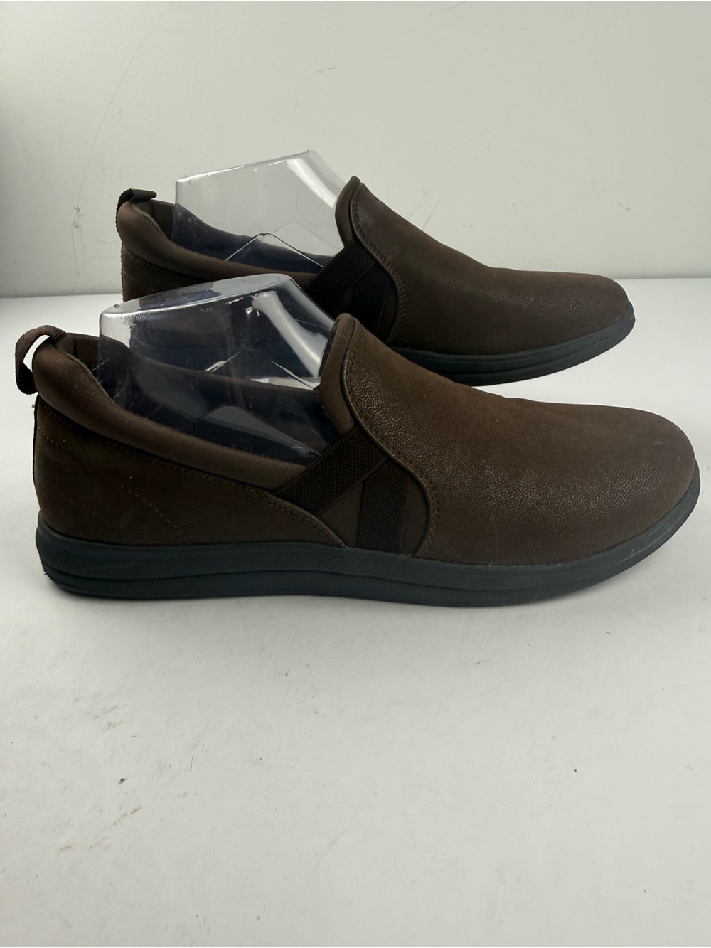 Clarks Cloudsteppers Womens 8.5 Breeze Bali Slip On Loafer Brown Microsuede